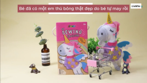 Đồ Chơi Thú Bông Tự Làm May Bằng Kim Nhựa An Toàn Cho Bé Học Khâu Vá Thủ Công - Hộp Vuông - Avenir