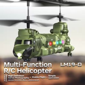 RC Helicopter LM19-D LED Lights 480P Camera Hd Aerial Photography 2.4g Remote Control Aircraft Children Airplane Model Xmas Gift