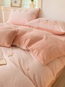 Kiss Dear | Warm Flannel Bedding Set 4 Piece