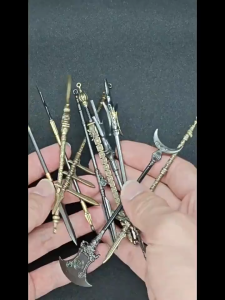 โมเดลอาวุธโบราณ งานฝีมือโลหะ ดาบของเล่นสามก๊ก ของเล่นเด็ก กระบี่ ทวน ดาบไยบะ ของสะสม  พร้อมส่งจากไทย