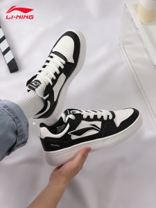 Li-Ning | Giày Vải Trắng Đen Hình Gấu Trúc Mốt Thu