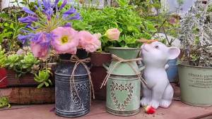 Lọ Hoa Kim Loại Cổ Điển Trang Trí Nơ Ruy Băng Cắm Hoa Khô Phong Cách Đồng Quê Dành Cho Ngày Valentine Ngày Của Mẹ Giáng Sinh