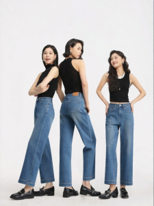 HIPPIE MISS | Customized Height Skinny Girl Straight Stretch Jean Trousers 9 Tenths