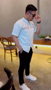 Baju Koko Pria Lengan Pendek Terbaru 2025 Koko Kombinasi Premium Kekinian