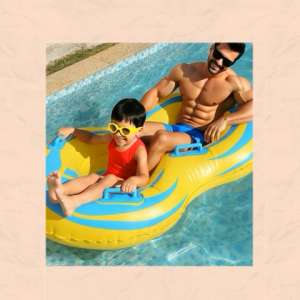 Pelampung Ban Renang Kuning Single/ Double Untuk Kolam Arus Dewasa & Anak-Anak