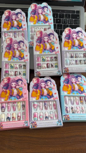 New Hot Kpop Demon Hunter Girl Group Boutique Childrens Girls Exquisite Wearable Nail Stickers Toy Birthday party gifts
