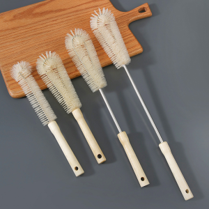 Bottle Brush Wooden Handle Household Cleaning Brush Baby Bottle Glass Coffee Mug Nylon Brush Cleaner Cleaning Tools