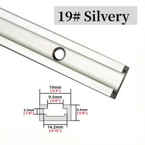 Aluminum Alloy T-Track Miter Track 19×9.5mm Woodworking T-Slot Slide Rail Jig Fixture for Table Saw Router Table Workbench
