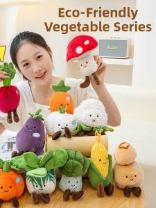 QIAOSHANG | Cute Vegetable Stuffed Toys - Cabbage and Carrot Creative Desk Decor Gift