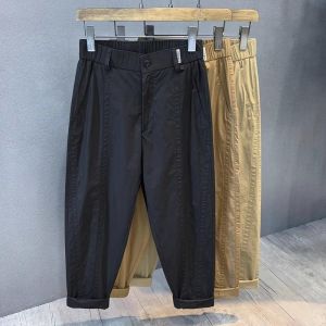 Quần Dài Nam Mùa Hè Mỏng Thoáng Khí Quần Dài Ống Rộng Phong Cách Mỹ Cổ Điển Quần Dài Harajuku Cotton Nguyên Chất Quần Dài Thường Ngày
