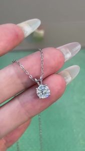 SOMILIA Luxury 2CT Zircon Diamond Pendant for Women Gift Real 925 Sterling Silver Necklace Sparkling Wedding Fine Jewelry