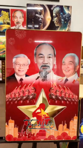 Tranh tráng gương Bác Hồ Bác Giáp Bác Trọng 1