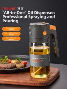 Spray and Pour Dual Use Glass Oil Bottle