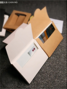 CHENXUANTUGE | Customized Self-Printing Envelope Paper Card Set Gold Foil Debossed