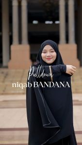Niqab Bandana Pulldown Sifon Silk Jetblack Alsyahra Exclusive