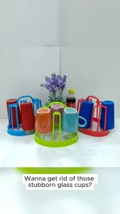 Plastic GLASS HOLDER Glass Cup Drying Stand Rack Mug Draining Drying Drain Holder Storage Shelf