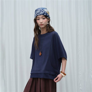 Giordano | Patched Loose Round Neck Half Sleeve T-shirt