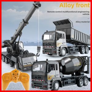 Alloy Wireless Remote Control Engineering Vehicle Electric Cement Mixer Truck Toy Kids Large Mixer Boy Toy Car