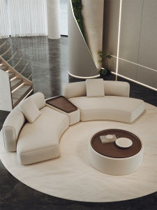 Luxurious Sofa Semi-Circular Arc Shape for Beauty Salon Office Sales Office Hotel Lobby Reception Area Quality Assurance