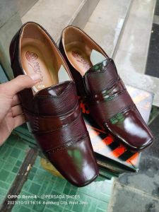 SEPATU PANTOFEL FORMAL KULIT PRIA PERSADA 6039 PUTIH ( PRODUKSI SENDIRI )