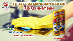 XỊT TẨY RỬA MẢNG BÁM DẦU MỠ RINREI NHẬT BẢN (CHAI 330ML) - HÀNG NỘI ĐỊA NHẬT