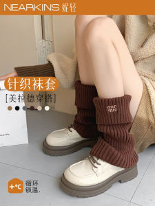 Womens Winter Cotton Warm Socks Snow Boot Covers Beautiful Red Color Home Comfortable Thick Long Tube Socks Double Pack