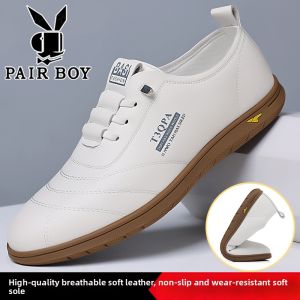PAIR BOY | Breathable New Business Leisure Thick Soft Bottom Slip-on Mens Leather Shoes