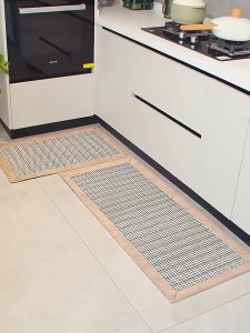 SKYLUX Kitchen floor mats water-absorbing and oil-absorbing Kitchen mat household non-slip mats washable wiping dirt-resistant carpet weaving mats Comfort Standing Kitchen Rugs Kitchen Carpet