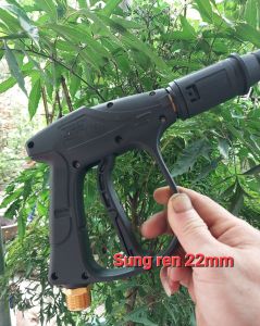 Súng rửa xe HÀNG LOẠI 1 Súng đen rửa xe áp lực cao ren ngoài 22mm và ren 14mm ( LOẠI TỐT)