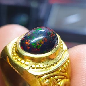 cincin batu kalimaya black opal top jarong