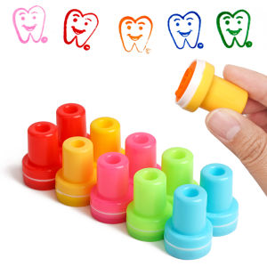 10 Chiếc Trẻ Em Nha Sĩ Tặng Mặt Cười Răng Tem Tự Mực Họa Tiết Răng Khuyến Khích Cói Miếng Dán Lưu Niệm Cho Chăm Sóc Nha Khoa