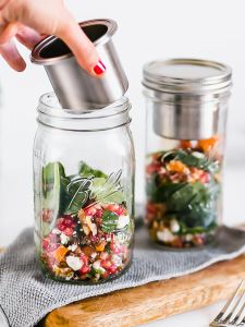 Portable American Style Mason Jar Glass Container Fitness Meal Home Bento Box Weight Loss Fat Reduction Light Food Salad Jar