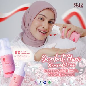 Facial Foam Glutation SR12 With Collagen Pembersih Kulit Wajah Untuk Semua Jenis Kulit  Mencerahkan Perawatan Cleanser Pencuci Muka