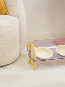 Pet Double Bowl Neck Protector Cat Bowl Rack Cat Food Bowl Pet Supplies Dog Bowl Anti-Tip Cat Bowl