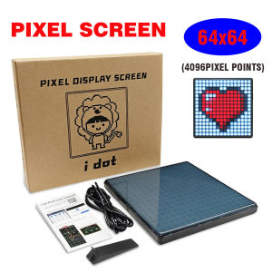 RYSJM | APP RGB Digital Lamp Panel Smart LED Pixel Matrix Display 64x64 DIY Animation Cartoon Gaming Anime Custom for Room Decor 32x32