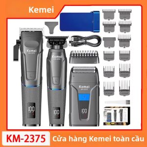Bộ Cắt Tóc Chuyên Nghiệp Kemei KM-2375 Máy Cạo Mini Kéo Tỉa Máy Cắt Tóc Kỹ Thuật Số Với Nhiều Đầu Cắt Dành Cho Việc Tỉa Râu Và Tóc Đầu.