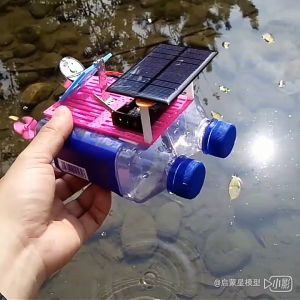 Bộ lắp ráp tàu thuyền cano mini chạy bằng năng lượng mặt trời và bằng pin DIY Stem Steam - HM041