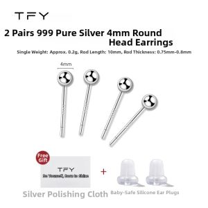 TFY | Earpin 999 Silver Earfriendly Simple Tiny EasyWear Ear Jewelry