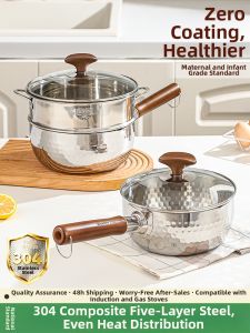 CHUANGSHUNFU | Stainless Steel No-Coating One-Person Utensil Ramen Pot