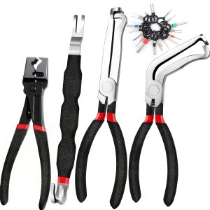 Bộ 5 Kìm Ngắt Kết Nối Điện Bộ Dụng Cụ Tháo Chốt Cổng Kết Nối Ô Tô 37960 37980 13120 Kìm Kẹp Ống Kim Loại Dùng Để Tháo Lắp