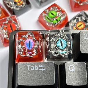 Evil Eyes DIY Mechanical Keyboard Resin Keycaps Artisan Customized Pretty Sun And Moon/Stars Design Custom Keycaps for Keyboard