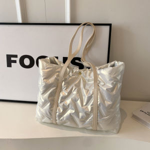 Autumn/Winter Bags Womens 2023 New Arrival Trendy Large Capacity down Shoulder Bag Fashionable All-Match Handbag Commuter Tote