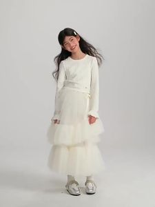 LOVESASAKIDS | Cloudy Soft Elastic T-shirt with Ruffled Sleeves