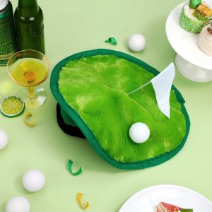 Golf Beret Hat Protective with Decorative Golf Flag for Golfers as Party Costume Accessory