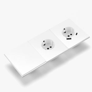 Skin Sensation USB A+C Wall Socket Rocker Switch Power Sockets Skin Feel Paint Button Light Switch Embedded Integrated Panel