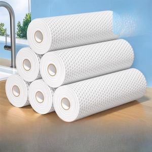 Thickened Kitchen Cleaning Cloth Disposable Dishwashing Sponge Absorbent Oil Stain Remover Home Use Paper Towel Lazy Person
