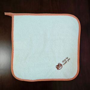 Khăn Lau Mặt Coral Fleece Thêu Hình Thú 26*26cm
