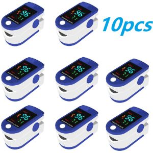 10PCS Finger Pulse Oximeter SpO2 Blood Oxygen Saturation Monitor with Rate Measurements Meter Medical Digital LED Heart Rate