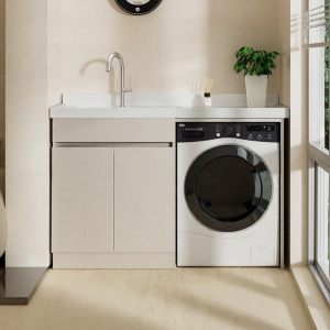 SSWW | Balcony Compatible All-in-one Wash Basin and Washing Board Laundry Cabinet