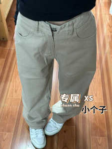 Khaki Color Loose High Waist Straight Leg Jeans Womens plus Size Trousers Lazy Style Fashionable And Slimming Effect